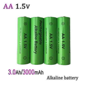 AA 1.5V 3000mAh/3.0Ah Šarminė įkraunama baterija, tinkama MP3 RC žaislams LED blykstė
