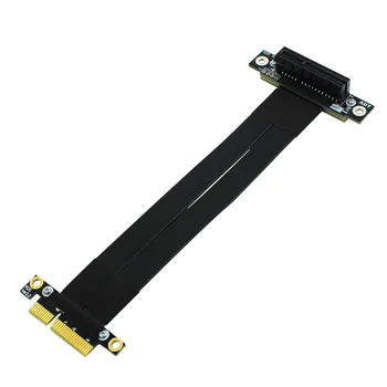 ADT-Link PCIe 3.0 x4 Vaizdo plokštės prailginimo kabelis PCI Express 4x plėstuvo stovo kortelės kabelis Vertikalus 270 laipsnių R22SR 15cm