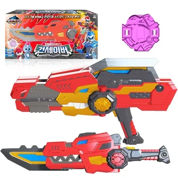 And Gun Deformation Toy Sound Weapon MiniForce Mini Toys Mode Dvi figūrėlės su X kardo transformacijos jėgos veiksmo šviesa