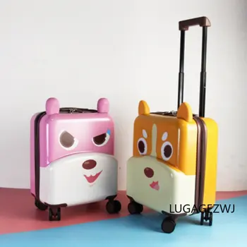 Animacinis filmas Anime riedantis bagažas Vaikams Kelioninis lagaminas su ratukais nešiotis Salonas Vežimėlio bagažas Krepšys Vaikų lagaminas