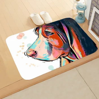 Animacinis filmas Didelis veidas Šunų grindų kilimėlis Skaitmeninis spausdinimas Kojų kilimėlis Vonios kambarys Virtuvė Vonios kambarys Vandenį sugeriantis neslystantis kilimėlis