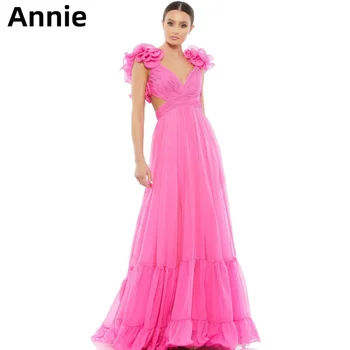 Annie Sweet Pink PromDresses Moteriškos suknelės vestuvių svečiams Vakarinė suknelė 2024فساتين السهرة Oficialios progos A-line PartyDress