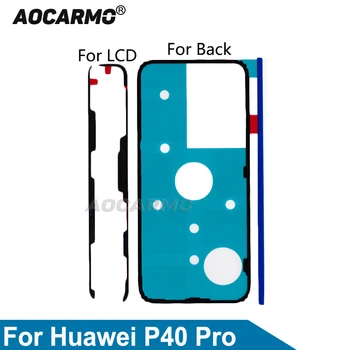 Aocarmo skirta Huawei P40 Pro Priekinis LCD ekranas Lipdukas Galinis rėmas Akumuliatoriaus dangtelis Klijai Galinių durų klijų juostos atsarginė dalis