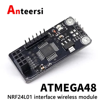 ATMEGA48 NRF24L01 Lizdo adapterio plokštės plokštė ATMEGA48 belaidžio skydo modulio SPI į IIC I2C TWI sąsaja