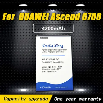 Aukštos kokybės 4200 mAh HB505076RBC telefono baterija, skirta Huawei A199 G700 G710 Y600 C8815 G610T G610 S G716 G606 Bateria