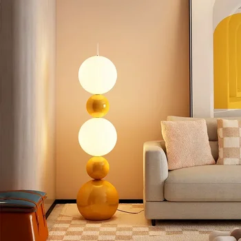 aukštos kokybės svetainė Spalvotas Moliūgų grindų šviestuvas Sofa Šoninė apdaila Meno kūriniai Miegamasis Naktinė vertikali dekoratyvinė lempa
