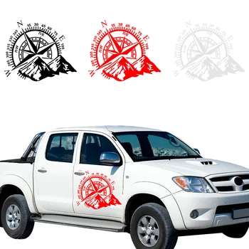 Automatinių langų motociklų dekoro meno dizainas Bekelės kalnų kompaso automobilio lipdukas Juokingi viniliniai automobilio stiliaus lipdukai 60 * 50cm
