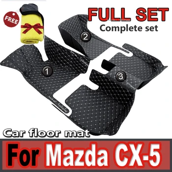 Automobiliniai grindų kilimėliai Mazda CX-5 CX5 KF 2017 ~ 2023 odiniai prabangūs kilimėliai kilimėliai Pilnas komplektas Automobilių salono dalys Automobilių aksesuarai 2018