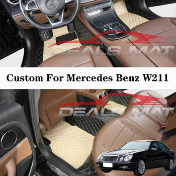 Automobiliniai grindų kilimėliai Mercedes Benz W211 E- ClassCustom odiniai kilimėliai Kilimas Interjero detalės Neperšlampami priedai