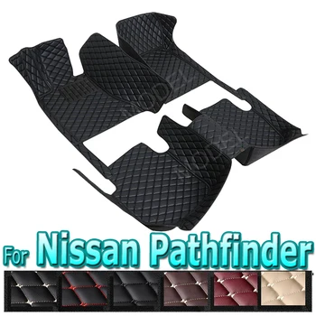 Automobiliniai grindų kilimėliai Nissan Pathfinder R52 7seat 2014~2020 Auto Anti-dirt Pad odinis kilimėlis Kilimėliai Trinkelės Interjero dalys Automobilių aksesuarai