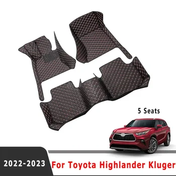 Automobiliniai grindų kilimėliai Toyota Highlander Kluger 2024 2023 2022 (5 vietų) Automobilių interjero aksesuarai Individualaus stiliaus dalys Dangteliai Kilimėliai