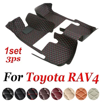 Automobiliniai grindų kilimėliai Toyota RAV4 Vanguard XA30 2006~2012 Kilimas Auto Patvarūs kilimėliai Prabangus odinis kilimėlis Anti Dirt Pad Automobilių aksesuarai