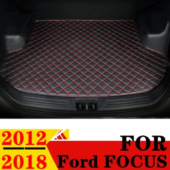 Automobilinės bagažinės kilimėlis Ford Focus 2018 2017 2016 2015 2014 2013 2012 Plokščios pusės galinis krovinys apsaugo kiliminį įdėklą Uždenkite uodegos batų kilimėlį