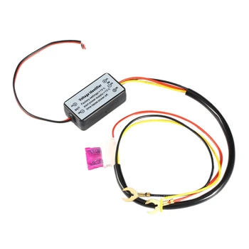 Automobilio LED dienos žibintų valdiklio relės diržų pritemdytuvas įjungtas / išjungtas 12-18 V rūko žibintų valdiklis DRL valdiklis