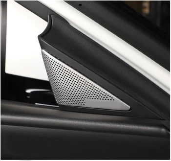 Automobilio salono langas Apillar Post Speraker trikampio dangtelio apdaila Garnyro rėmelio lipdukas skirtas Mazda 3 Axela 2019 2020 nerūdijantis plienas