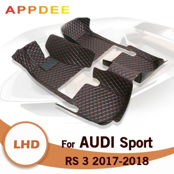 Automobilių grindų kilimėliai Audi Sport RS 3 2017 2018 Custom Auto Foot Pads Automobilių kilimų dangčio salono aksesuarai