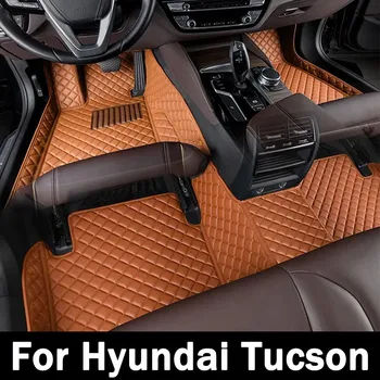 Automobilių grindų kilimėliai Hyundai Tucson 2015 2016 2017 2018 Custom Auto Foot Pads Automobile Carpet Cover priedai