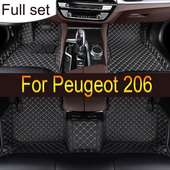 Automobilių grindų kilimėliai Peugeot 206 206+ 1998~2013 Kilimai Kilimėliai Prabangus odinis kilimėlis Interjero dalys Automobilių aksesuarai 1999 2000 2001 2002