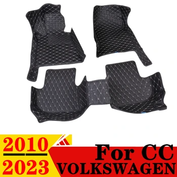 Automobilių grindų kilimėliai Volkswagen VW CC 2010 2011-2023 Neperšlampama oda Custom Fit Front & Rear FloorLiner Cover Auto Parts Carpet