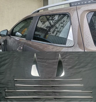 Automobilių priedai Nerūdijančio plieno langų Frme apdaila, skirta Renault Duster 2021-2023 langų chromo juostelei