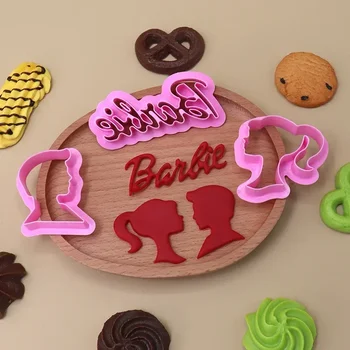 Barbės sausainių šokolado liejimo formos Vestuvių fudge reljefiniai pjaustytuvai Sausainių liejimo formos Kepimo dekoravimas Virtuvės tortas Įrankiai Namų dovanos