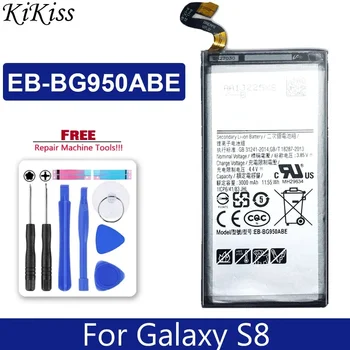 Baterija Samsung Galaxy S8 S 8 SM-G9508 G950F G950A G950T G950U G950V G950S 3000MAh EB-BG950ABE Mobiliųjų telefonų baterijos