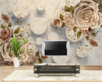 beibehang Retro Rose mados fonas 3D tapetai Moderni šeimyninė svetainė dekoruota 3D tapetai Freska Papel Tapiz