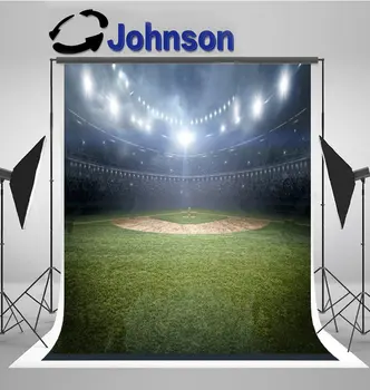 beisbolo sporto stadiono aikštės šviesus nuotraukų fonas Aukštos kokybės kompiuterio spausdinimo vakarėlio fonas
