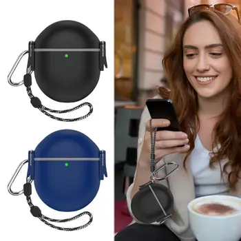 Belaidis ausinių dėklas Atsparus smūgiams Anti Lost Silikono apsauginis apvalkalas dulkėms atsparios ausinės dangtelio dėklas, skirtas Google PixelBuds Pro