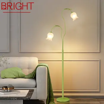 BRIGHT Moderni šiaurietiška grindų lempa Flower Creative Light Standing LED dekoras namų svetainei Miegamasis