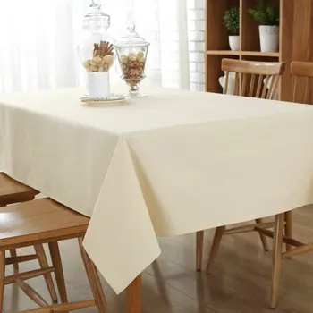 Candy Colour Linen Medvilninis stalo audinys Atsparus dulkėms Moderni stačiakampė staltiesė Valgomojo stalo dangtelis virtuvės namų dekoravimui