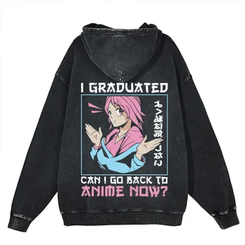 Cartoon Girl Graphic Hoodies Y2k Harajuku Punk Fashion Youthful Women Sweatshirt Winter Cotton Vintage Oversized Pullover Tops