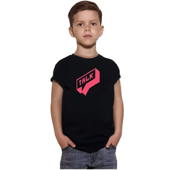 Cool Kids Black marškinėliai - kalbėk Mielas mados vasaros stilius Medvilninis trikotažas
