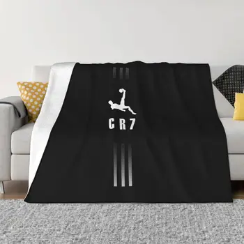 Cristiano Ronaldo CR7 Antklodės Vilnos rudens/žiemos futbolo daugiafunkcis šiltas antklodė kelionei sofa Pliušinė plona antklodė