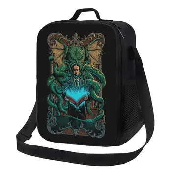 Custom Call Of Cthulhu Lunch Bag Women Cooler Warm Insulated Lunch Box for Kids School