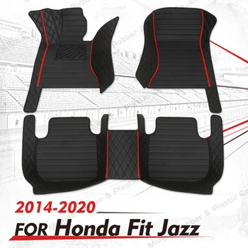 Custom Car grindų kilimėliai Honda Fit Jazz 5-Seat 2014 2015 2016 2017 2018 2019 2020 auto foot Trinkelės auto kiliminė danga