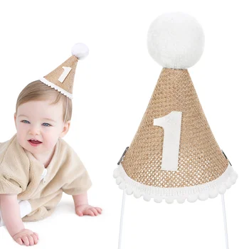 Dekoro gimtadienio vakarėlis Kepurė Pirmasis kūdikių tiekimas Mori skyrius Dekoratyvinės kepurės Prop mergaitėms