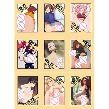 Demon Slayer Kamado Nezuko Sexy Nude Card Big Butt Plump Big Breasted Beauty Anime Collection Card Spalvingos 