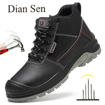 Diansen 2023 Plieniniai kojų pirštų saugos batai vyrams 