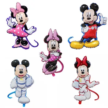 Disney Mickey Minnie Pelės balionai Animacinis filmas Tema Folija Balionas Berniukai Mergaitės Gimtadienio šventė Kūdikių dušo dekoracijos Vaikiški žaislai