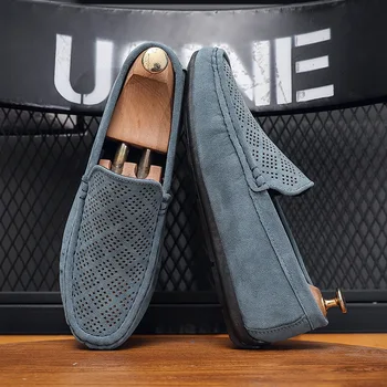 Doudou batai Vyriški kvėpuojantys tuščiaviduriai laisvalaikio vyriški batai 2023 Vasaros nauji loaferiai Vyrai Verslo batai Dizainerio Loafers batai