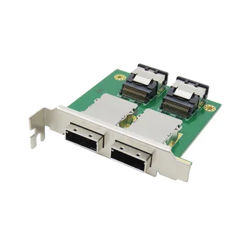 Dual Ports Mini SAS Vidinis SFF-8087 į išorinį HD SFF-8088 Sas26P PCI SAS adapterio plokštė