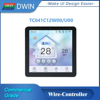 DWIN 4.1 colių 720 * 720 Sieninis IPS LCD jutiklinio ekrano skydelis IOT Smart Home Wire-Controller su RS485 TC041C12 U(W) 00