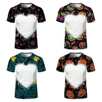 Dye Tshirt Sublimaciniai ruošiniai O Neck Tee Tops Heat Transfer marškinėliai trumpomis rankovėmis kūrybiškam pritaikytam spausdinimo vaizdui