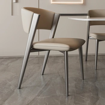 Elegantiškos paprastos minimalistinės valgomojo kėdės Aliminium Atpalaiduojantis itališko prabangaus dizaino valgomojo kėdės Nordic Kitchen Stuhl baldai