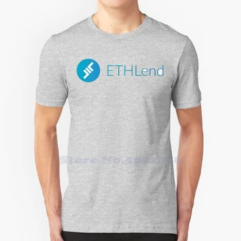 ETHLend (LEND) logotipas Aukštos kokybės marškinėliai Madingi marškinėliai Naujas 100% medvilninis trikotažas