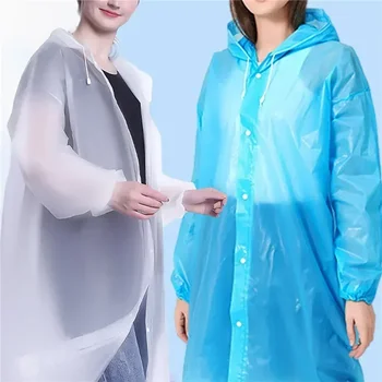 EVA lietpaltis Kokybiškas kostiumas 1vnt Neperšlampami lietaus drabužiai Moterys Unisex Coat Didelis lietus Sutirštintas daugkartinio naudojimo kempingas Vyrai