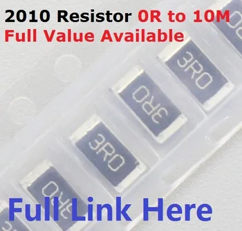 Free Ship 100pcs SMD Chip Resistor 2010 10K Ohm 5% 0R ~ 10M 1/2W 10R 100R 220R 330R 470 Ohm 1K 2.2K 10K 100K 0R 1R .5/6/7/8/9/R / K
