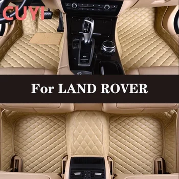Full Surround Custom Leather Car Floor Kilimėlis LAND ROVER Range Rover(Sport) Evoque Freelander Discovery LR2 LR3 automobilių aksesuarai