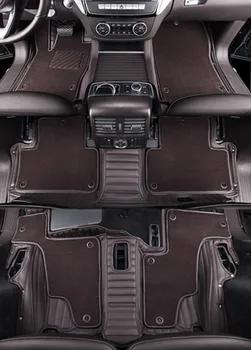 Geriausios kokybės kilimėliai! Individualūs specialūs automobilių grindų kilimėliai, skirti Volvo XC90 2023-2015 7 sėdynės vandeniui atsparūs dvigubo sluoksnio kilimai, nemokamas pristatymas